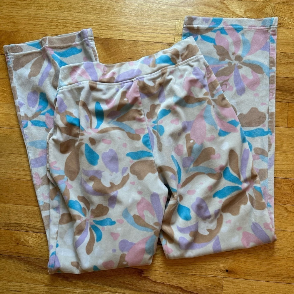 Juicy Couture Velour Floral Wide Leg Lounge Pants - Picture 3 of 10